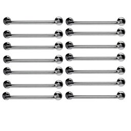 Barra de Apoio 60cm Aço Inox Kit 14 Unidades Gestante Banheiro Box Escada Suporte Corrimao Escada Re - 1