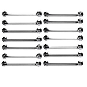 Barra de Apoio 60cm Aço Inox Kit 14 Unidades Gestante Banheiro Box Escada Suporte Corrimao Escada Re