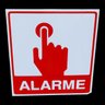 Placa de Sinalização Alarme 20x20 Cm - 2