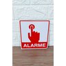 Placa de Sinalização Alarme 20x20 Cm - 3