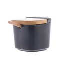 Ver imagem 4 de Saleiro de Cerâmica com Tampa e Colher de Bambu Azul X 9cm X 8,5cm - Wolff