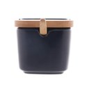 Ver imagem 3 de Saleiro de Cerâmica com Tampa e Colher de Bambu Azul X 9cm X 8,5cm - Wolff