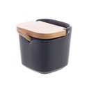 Ver imagem 5 de Saleiro de Cerâmica com Tampa e Colher de Bambu Azul X 9cm X 8,5cm - Wolff