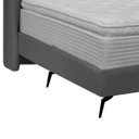 Ver imagem 5 de Kit Cabeceira e Base Cama Box Orgânica Montreal 144x205cm Casal Bouclê - Sofa Store:bouclê Cinza Gra