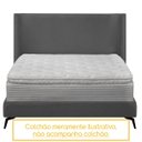Ver mais imagens de Kit Cabeceira e Base Cama Box Orgânica Montreal 144x205cm Casal Bouclê - Sofa Store:bouclê Cinza Gra