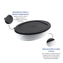 Ver imagem 5 de Assadeira de Vidro Refratário Oval Grande 4 Litros com Tampa