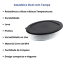 Ver imagem 3 de Assadeira de Vidro Refratário Oval Grande 4 Litros com Tampa