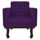 Ver imagem 6 de Kit Diva Recamier Diana 185cm Lado Esquerdo e 02 Poltronas Classic Suede Roxo - ADJ Decor