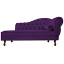 Ver imagem 5 de Kit Diva Recamier Diana 185cm Lado Esquerdo e 02 Poltronas Classic Suede Roxo - ADJ Decor