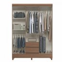 Ver imagem 3 de Guarda Roupa Casal com Pés 6 Portas 2 Gavetas Jequitiba New Opção