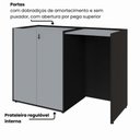 Ver imagem 5 de Armário Copa com Nicho para Frigobar Lado Direito 1,40 m X 0,60 m Multiuso com 2 Portas e