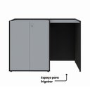Ver imagem 6 de Armário Copa com Nicho para Frigobar Lado Direito 1,40 m X 0,60 m Multiuso com 2 Portas e