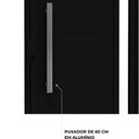 Ver imagem 5 de Porta de Alumínio de Giro Lambri com Puxador de 60 cm 215x95cm Lucasa Ideale Abertura Esquerda Preto