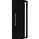 Ver imagem 2 de Porta de Alumínio de Giro Lambri com Puxador de 60 cm 215x95cm Lucasa Ideale Abertura Esquerda Preto