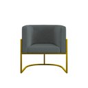 Ver imagem 5 de Kit 04 Cadeiras Poltrona Lua Gold para Sala Quarto Balaqui Cor:cinza