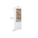 Ver imagem 3 de Cristaleira de Cozinha Bella 2615 C/ 4 Portas 2 de Vidro 70cm Branco - Carraro