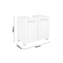 Ver imagem 3 de Cojunto para Banheiro 70cm Gabinete e Aéreo Multi Bertolini - Branco