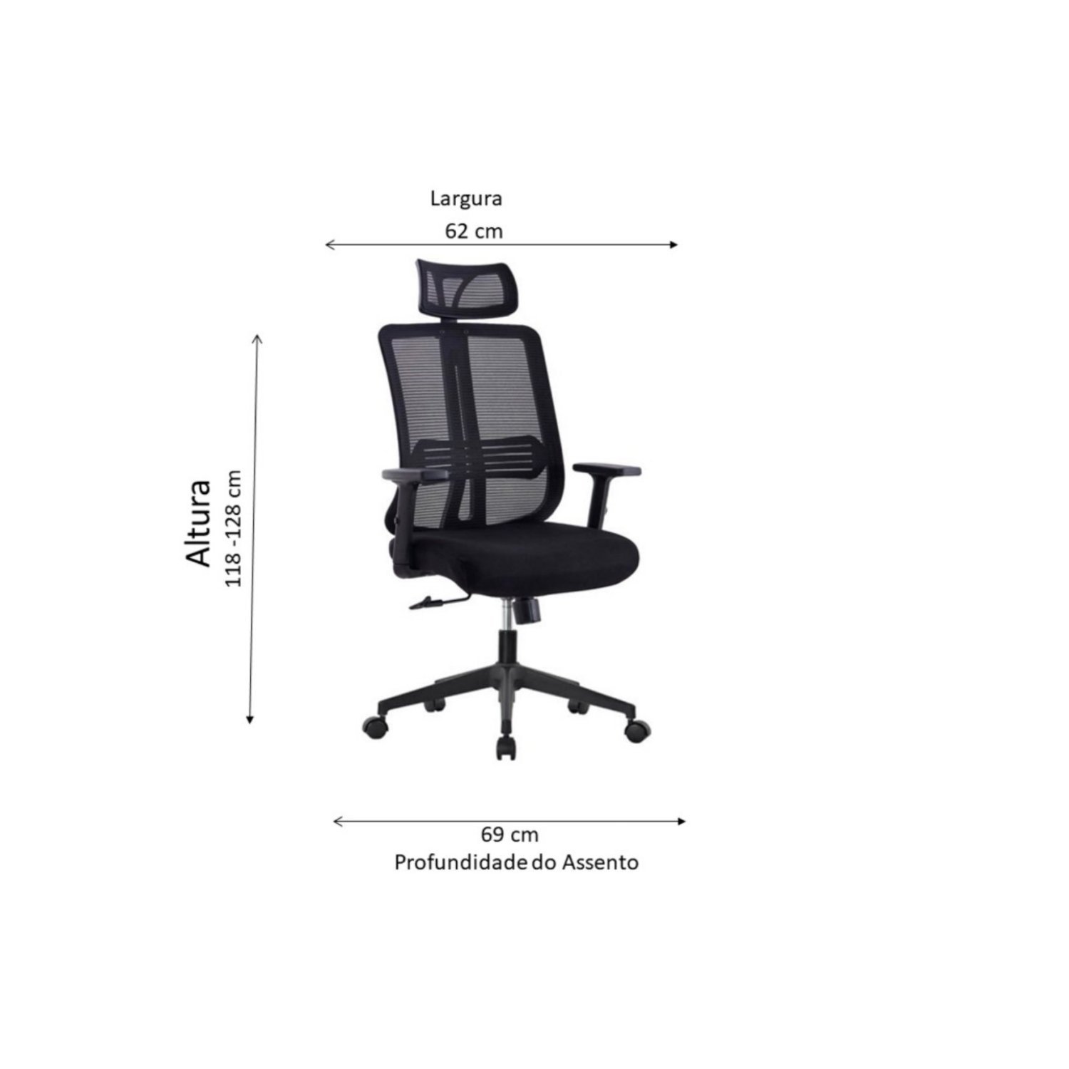 Cadeira para Escritório Presidente Comfort Plus - 3