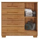 Ver imagem 4 de Comoda 5 Gavetas 1 Porta 99 cm Mary Cedro Rudk