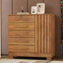 Ver imagem 6 de Comoda 5 Gavetas 1 Porta 99 cm Mary Cedro Rudk