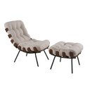 Ver imagem 2 de Kit Poltrona e Puff para Sala de Estar Costela