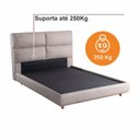 Ver mais imagens de Cama Estofada Casal com Estrutura Reforçada e Design Moderno Urano Marrom