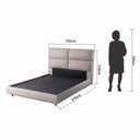 Ver imagem 3 de Cama Estofada Casal com Estrutura Reforçada e Design Moderno Urano Marrom