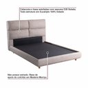 Ver imagem 7 de Cama Estofada Casal com Estrutura Reforçada e Design Moderno Urano Marrom