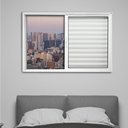 Ver imagem 1 de Janela Veneziana de Alumínio 3 Folhas 100 x 100cm Linha 25 Esquadrias Bergamo Branco