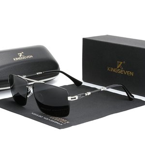 Óculos de Sol Polarizados Retângulo Design Uv 400 Kingseven Cinza