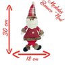Kit 4 Enfeites Papai Noel Natal em Tecido 30cm - 2