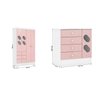 Quarto Infantil Completo Guarda Roupa 4 Portas 3 Gavetas com Cômoda Stella Espresso Móveis - 3