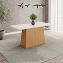 Ver imagem 1 de Mesa de Jantar 6 Lugares 160cm Tampo MDF Canto Reto Dora