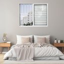 Ver imagem 1 de Janela Veneziana de Alumínio 3 Folhas 100 x 100cm com Grade Linha 25 Esquadrias Bergamo Branco