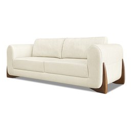 Sofá New 2 Lugares Linho Bege 1.60m para Sala Bz Home Decor - 4