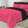 Edredom Casal Queen Dupla Face 05 Peças Pink com Preto - 3