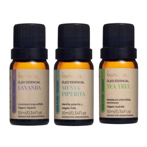 Kit Imunidade 3 Óleos Essenciais Via Aroma 10ml