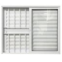 Ver imagem 4 de Janela Veneziana de Alumínio 3 Folhas 120 x 150cm com Grade Linha 25 Esquadrias Bergamo Branco