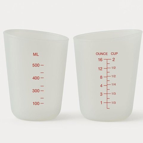 Copo Medidor Dosador Silicone Flexivel Jarra Medidora Graduado 500ml Quimica Confeitaria Xicara