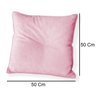 Capa para Almofada Quadrada Veludo 50x50cm - 7 Decor Rosa - 4