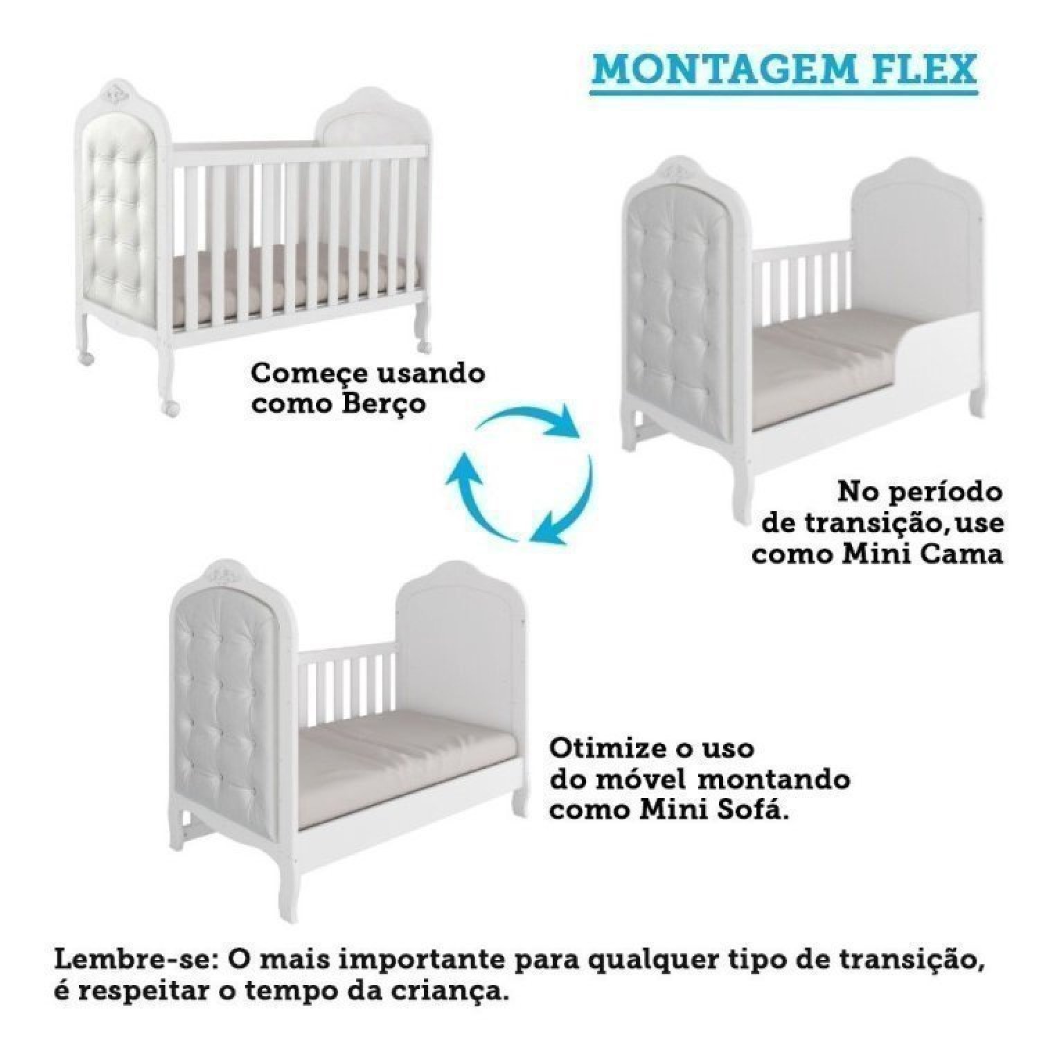 Quarto de Bebê Berço com Capitonê Guarda Roupa e Cômoda com Janela Maya Clássico Espresso Móveis - 7