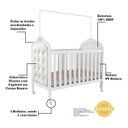 Ver imagem 5 de Quarto de Bebê Berço com Capitonê Guarda Roupa e Cômoda com Janela Maya Clássico Espresso Móveis Branco/Brilho
