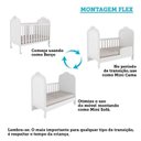 Ver mais imagens de Quarto de Bebê Berço Guarda Roupa e Cômoda Maya Clássico Espresso Móveis Branco/Brilho