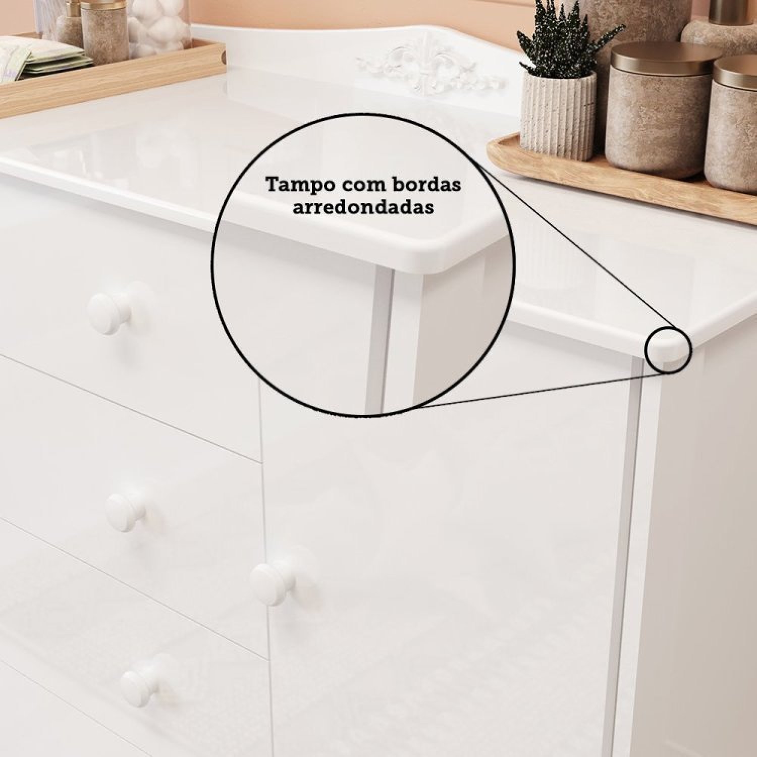 Quarto de Bebê Berço Guarda Roupa e Cômoda Maya Clássico Espresso Móveis - 18