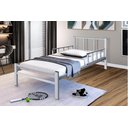 Ver imagem 3 de Cama Solteiro Tubolar/aço com Proteção Frete Gratis.:solteiro Lais/branco