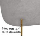 Ver imagem 2 de Puff Decorativo Banqueta Orgânico Feijão Curvo Maitê 138cm Bouclê Cinza Claro