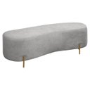 Ver imagem 1 de Puff Decorativo Banqueta Orgânico Feijão Curvo Maitê 138cm Bouclê Cinza Claro