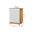 Ver imagem 3 de Cômoda Infantil 4 Gavetas Lara