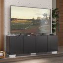 Ver imagem 2 de Rack para Tv até 50 Polegadas com 4 Portas Multimóveis Mp1072 Preto/branco
