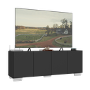 Ver imagem 1 de Rack para Tv até 50 Polegadas com 4 Portas Multimóveis Mp1072 Preto/branco